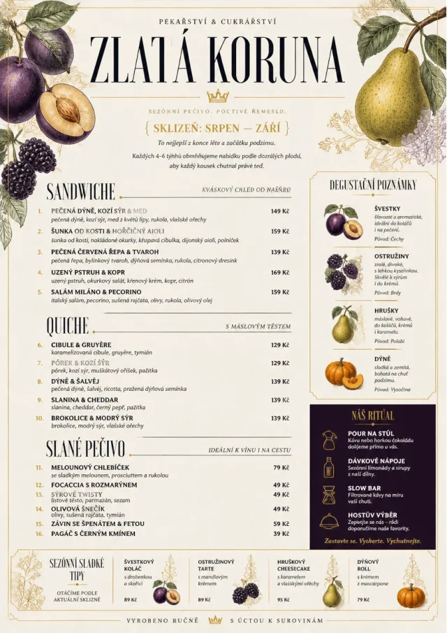 Seasonal Pastry bakery-menu menu template preview