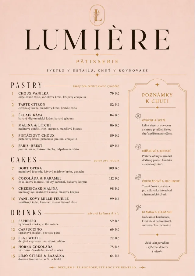 Patisserie Counter bakery-menu menu template preview