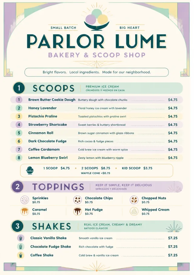 Scoop Shop Lite bakery-menu menu template preview