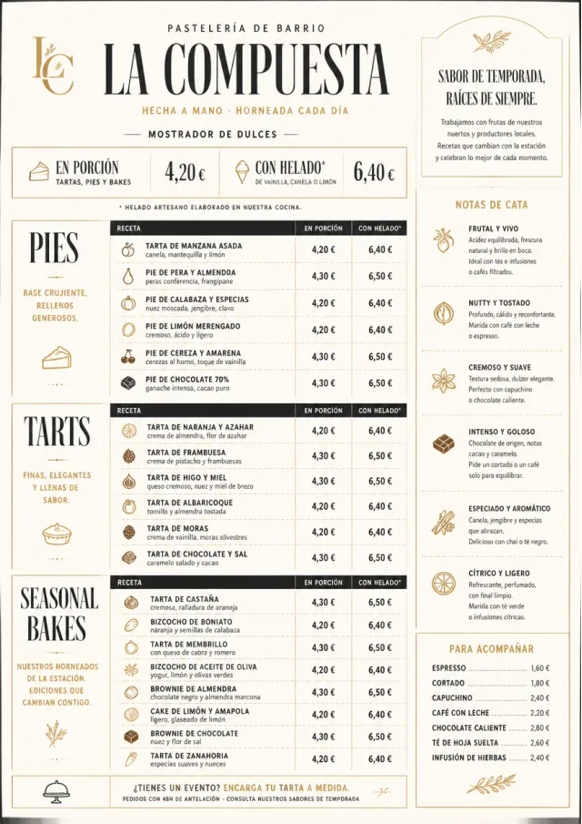 Cafe Dessert Case bakery-menu menu template preview