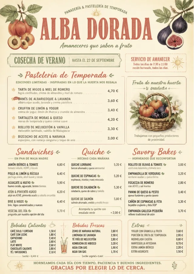 Seasonal Pastry bakery-menu menu template preview