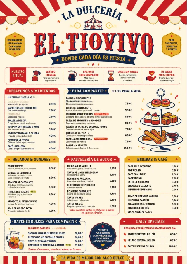 Carnival Treats bakery-menu menu template preview