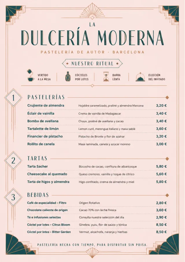 Patisserie Counter bakery-menu menu template preview
