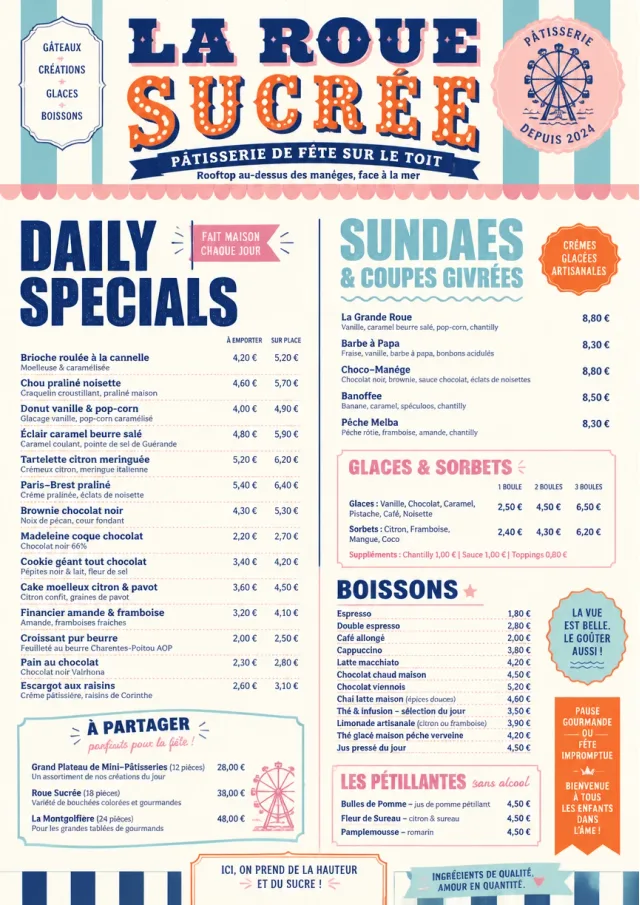 Carnival Treats bakery-menu menu template preview