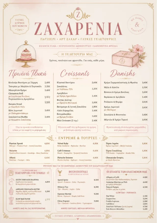 Patisserie Elegant bakery-menu menu template preview