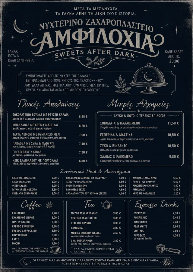 Midnight Sweets bakery-menu menu template preview