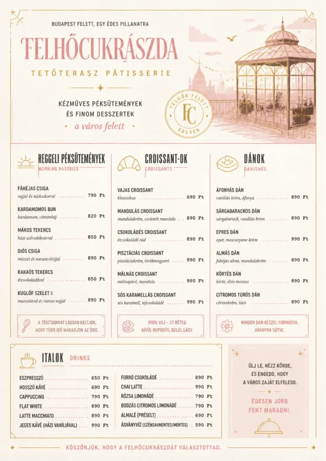 Patisserie Elegant bakery-menu menu template preview