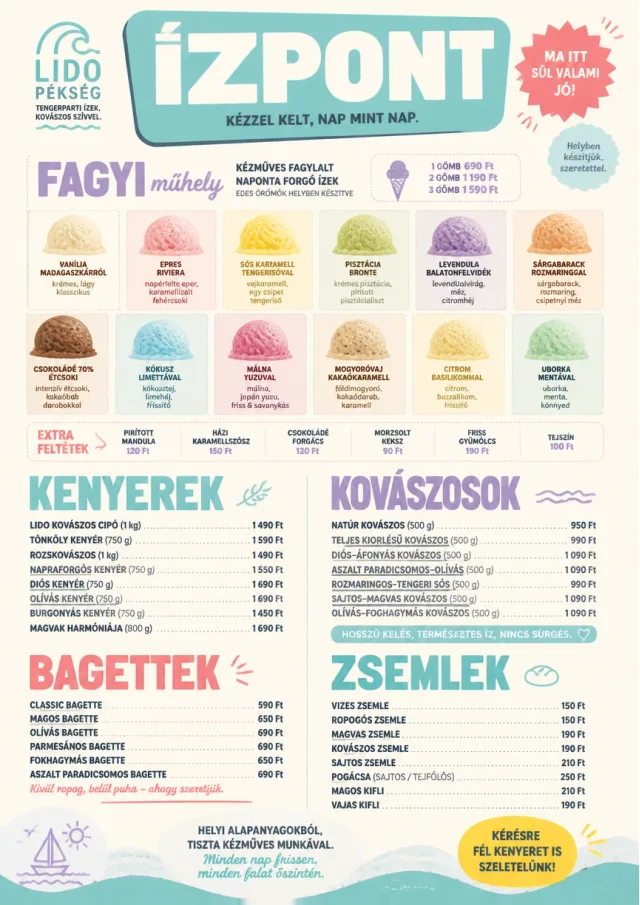 Gelato Bright bakery-menu menu template preview
