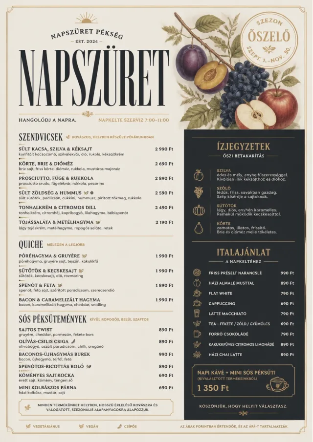 Seasonal Pastry bakery-menu menu template preview