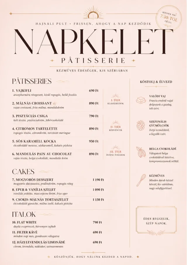 Patisserie Counter bakery-menu menu template preview