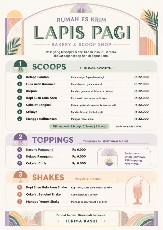 Scoop Shop Lite bakery-menu menu template preview