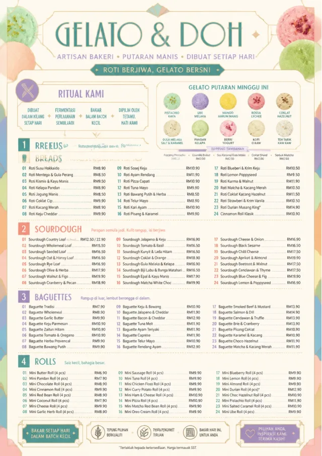 Gelato Bright bakery-menu menu template preview