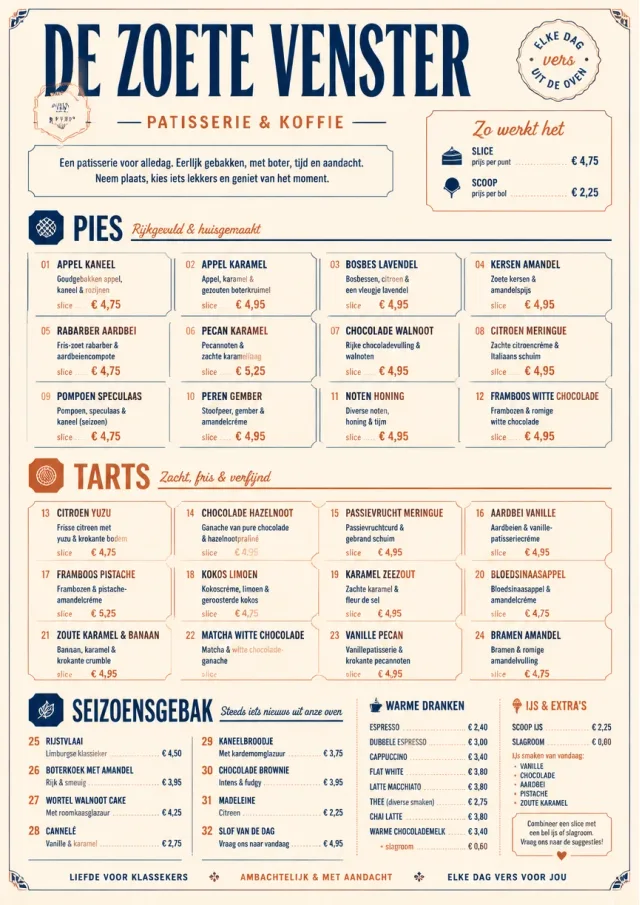 Cafe Dessert Case bakery-menu menu template preview