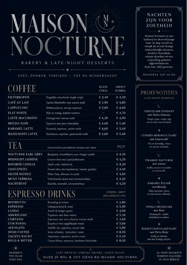 Midnight Sweets bakery-menu menu template preview