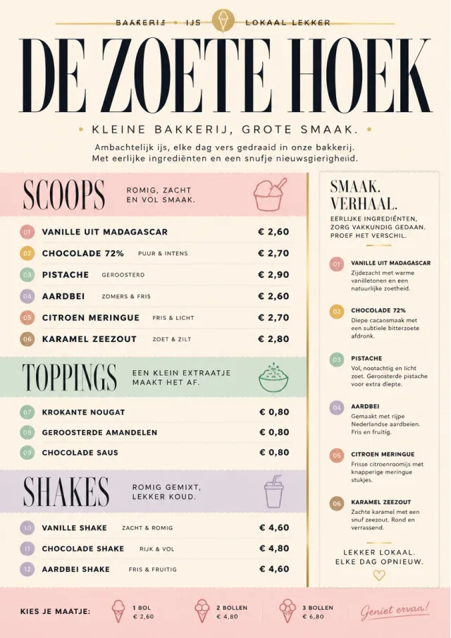 Scoop Shop Lite bakery-menu menu template preview