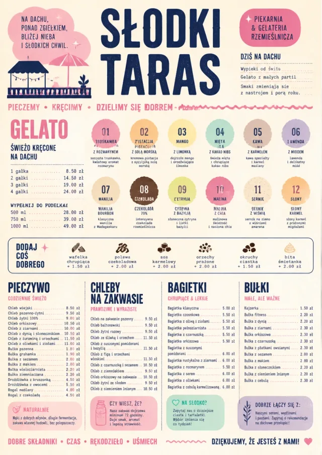 Gelato Bright bakery-menu menu template preview