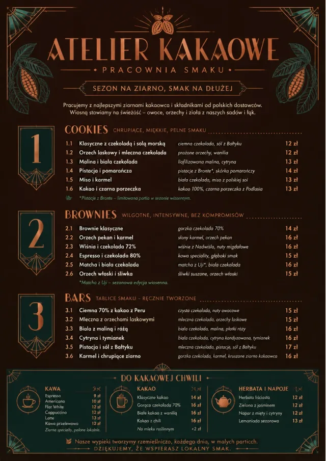 Chocolate Atelier bakery-menu menu template preview