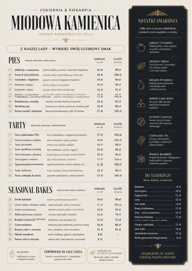 Cafe Dessert Case bakery-menu menu template preview