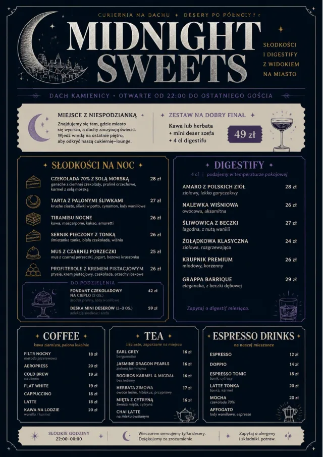 Midnight Sweets bakery-menu menu template preview