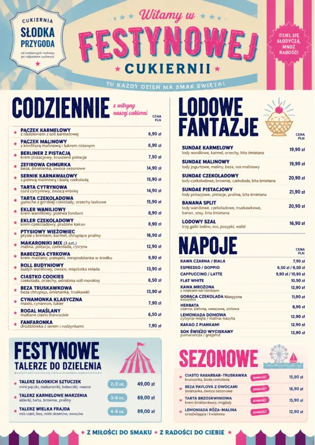 Carnival Treats bakery-menu menu template preview