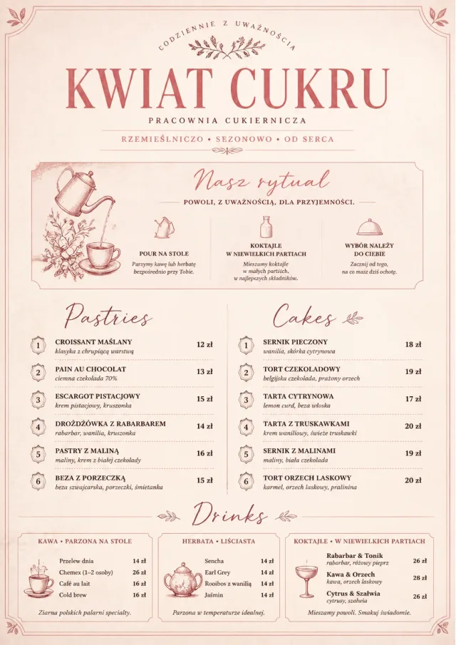 Patisserie Counter bakery-menu menu template preview