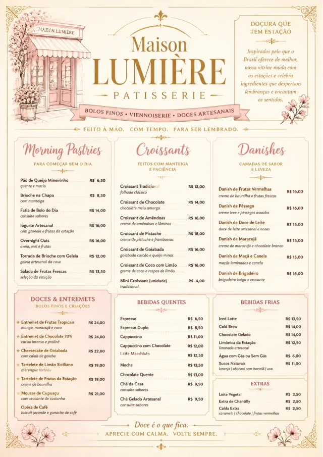 Patisserie Elegant bakery-menu menu template preview