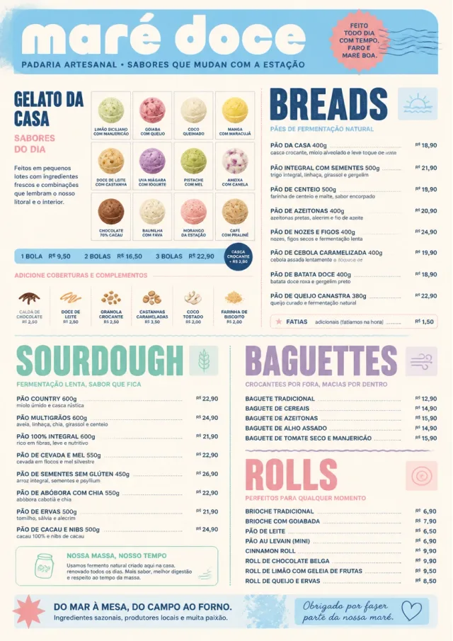 Gelato Bright bakery-menu menu template preview
