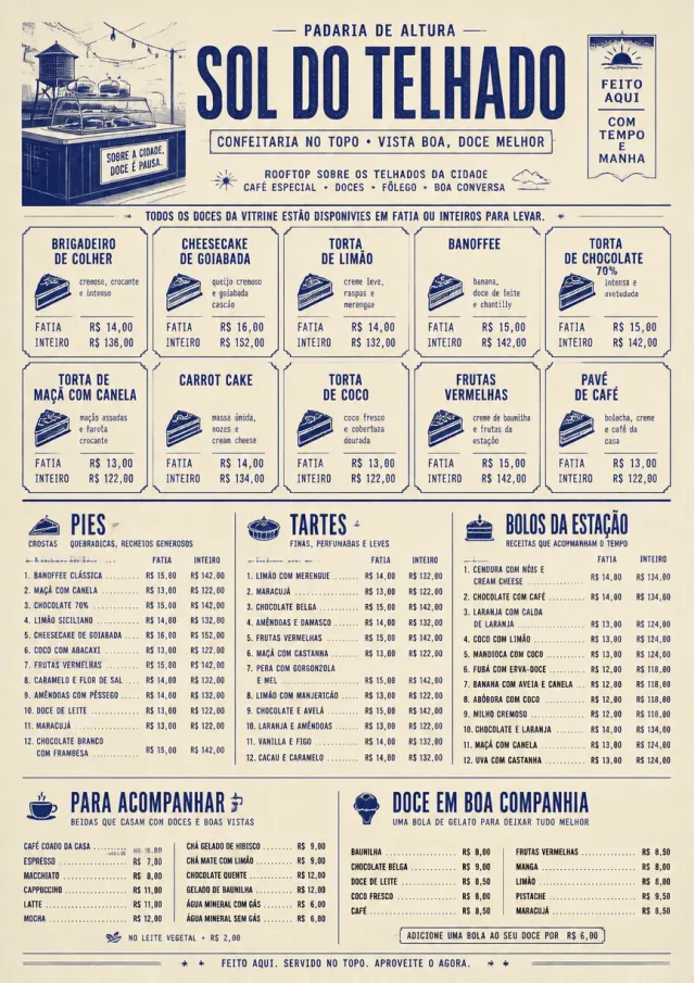 Cafe Dessert Case bakery-menu menu template preview