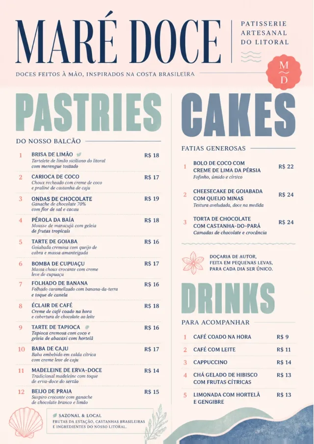 Patisserie Counter bakery-menu menu template preview