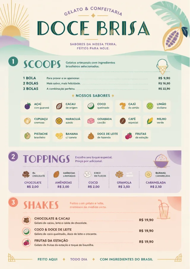 Scoop Shop Lite bakery-menu menu template preview