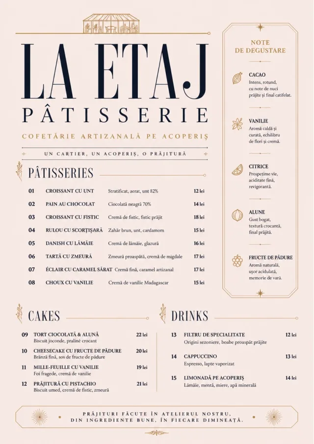 Patisserie Counter bakery-menu menu template preview