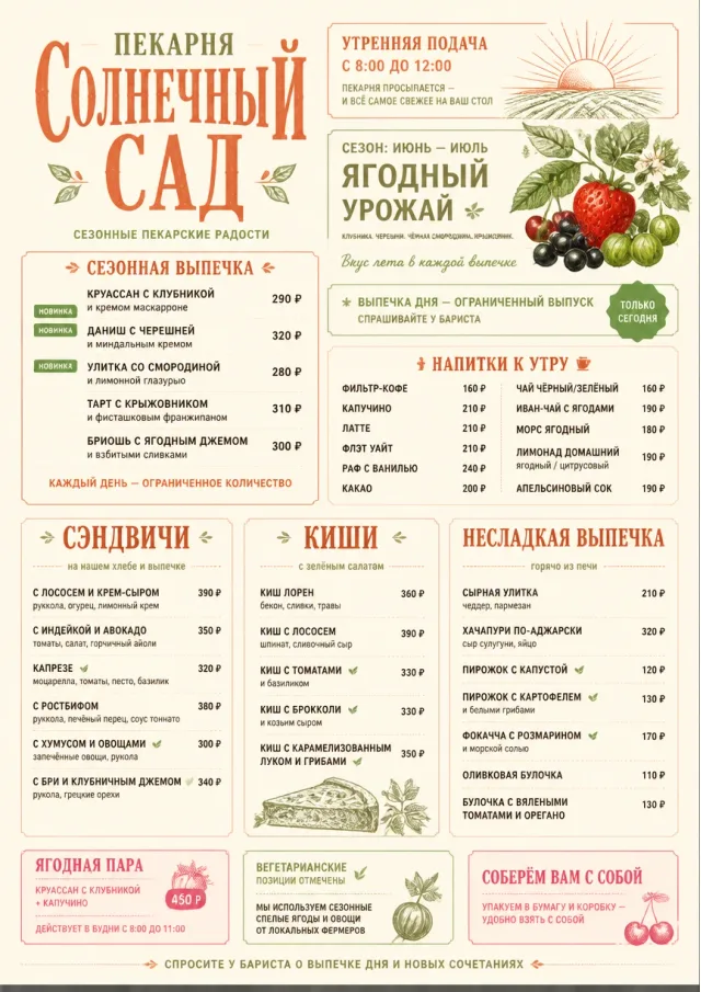 Seasonal Pastry bakery-menu menu template preview
