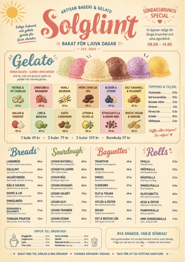 Gelato Bright bakery-menu menu template preview