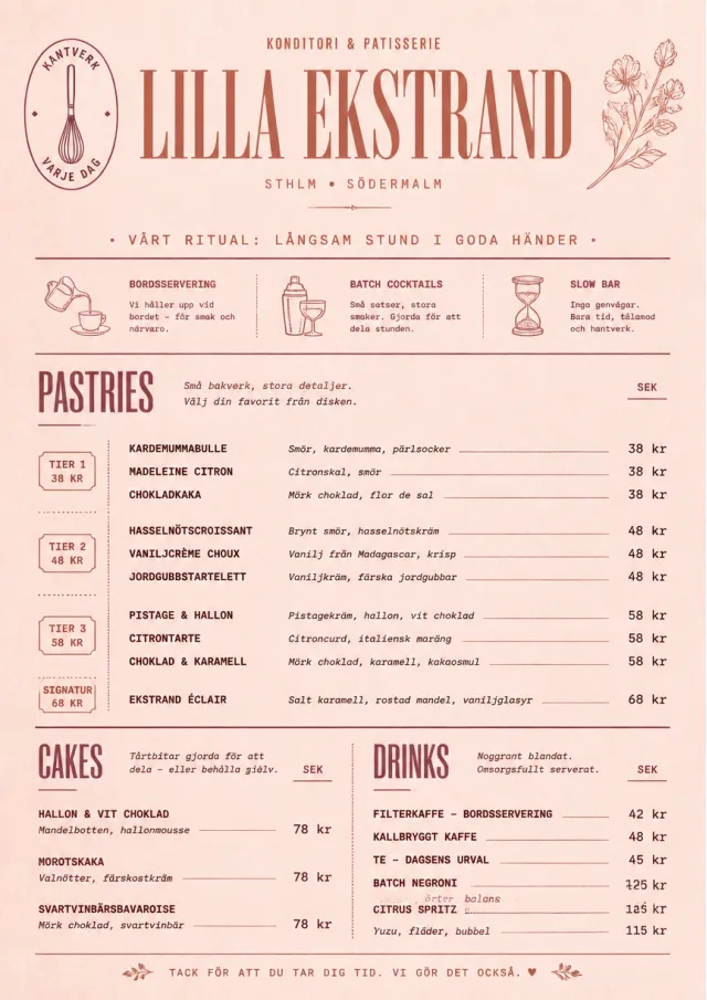 Patisserie Counter bakery-menu menu template preview