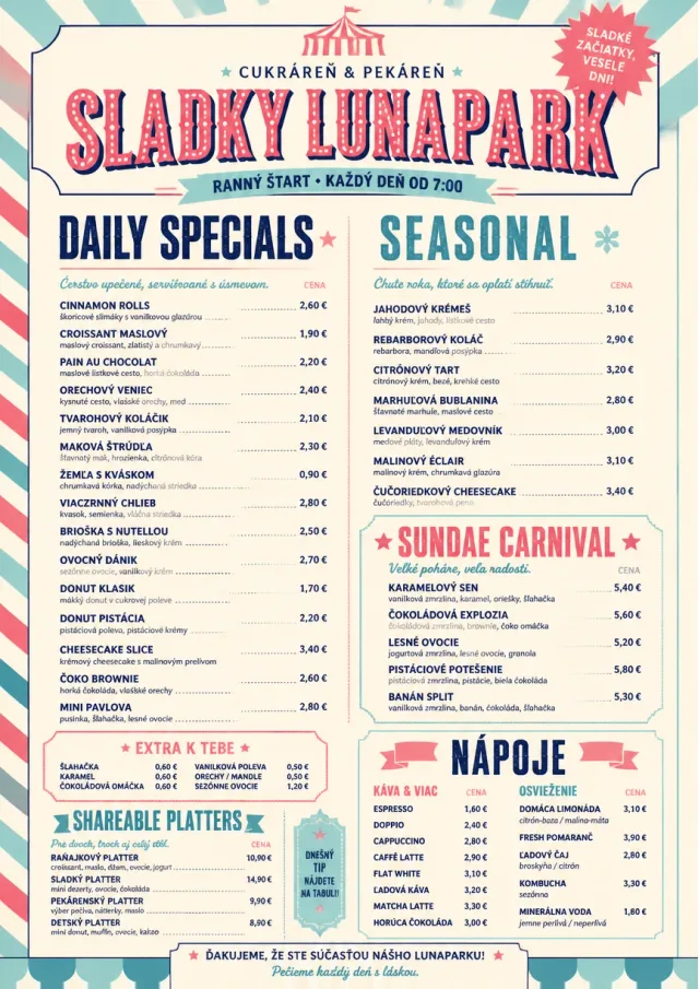 Carnival Treats bakery-menu menu template preview