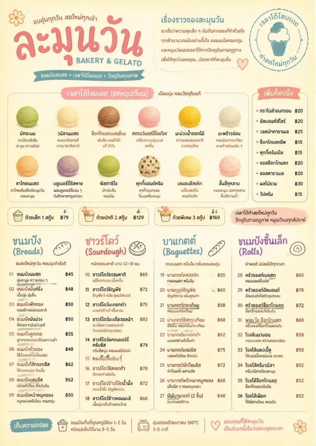 Gelato Bright bakery-menu menu template preview