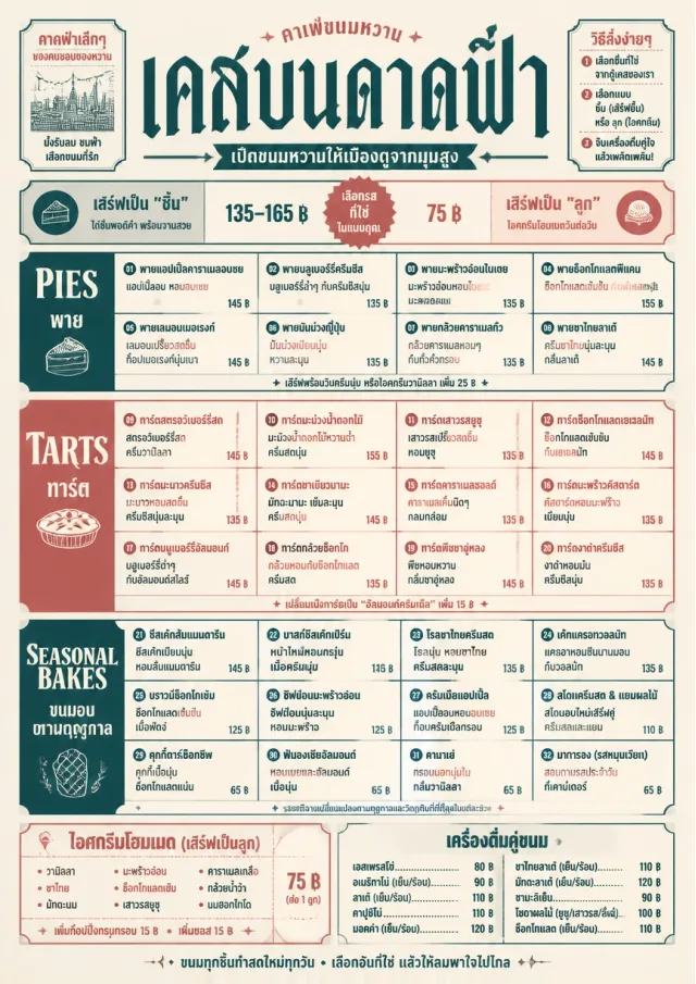 Cafe Dessert Case bakery-menu menu template preview