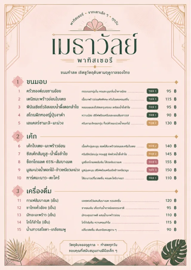 Patisserie Counter bakery-menu menu template preview