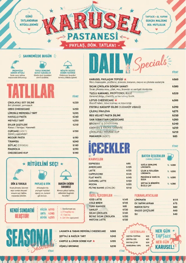 Carnival Treats bakery-menu menu template preview