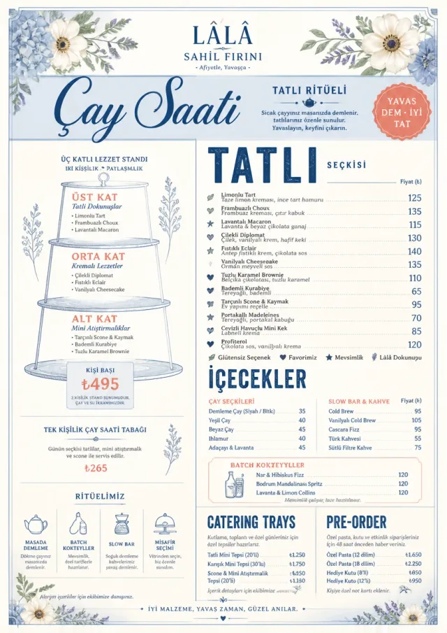 Afternoon Tea Sweets bakery-menu menu template preview
