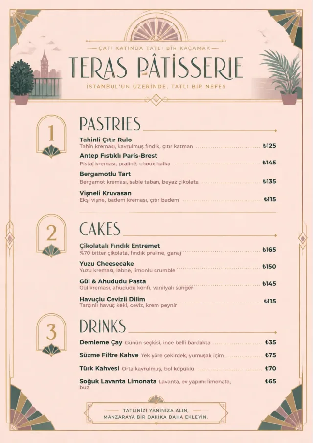 Patisserie Counter bakery-menu menu template preview