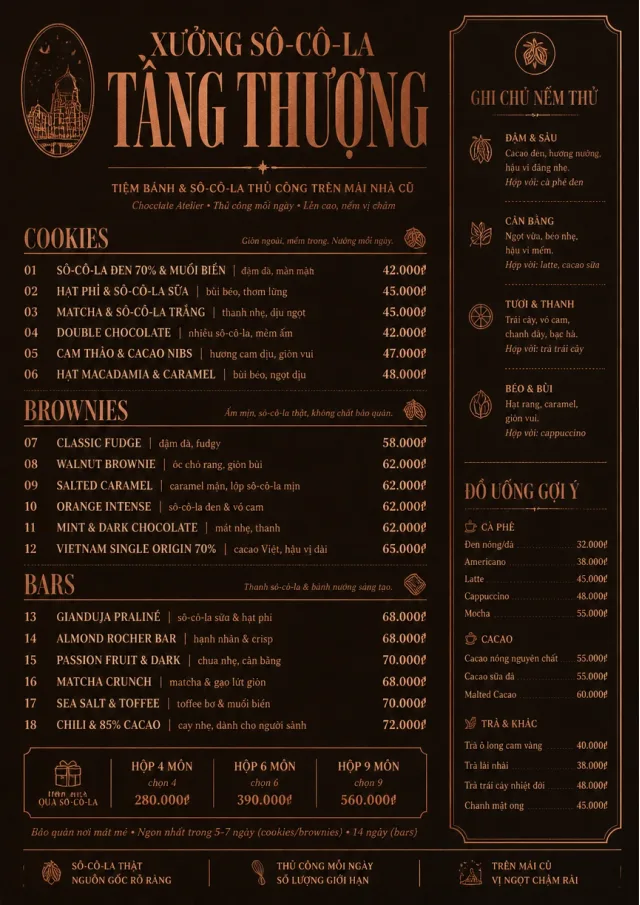 Chocolate Atelier bakery-menu menu template preview