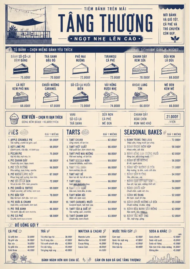 Cafe Dessert Case bakery-menu menu template preview