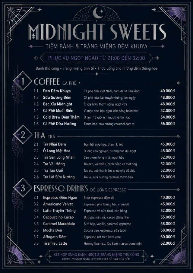 Midnight Sweets bakery-menu menu template preview
