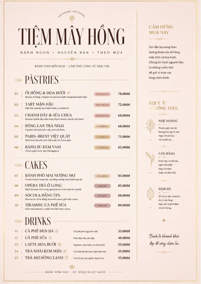 Patisserie Counter bakery-menu menu template preview