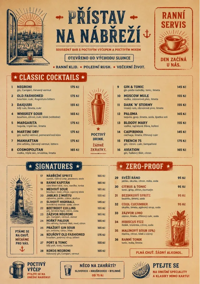 Heritage Taproom bar-menu menu template preview