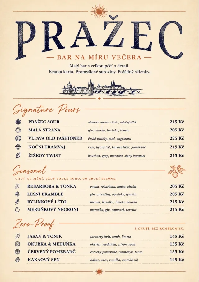 Boutique Pour Card bar-menu menu template preview
