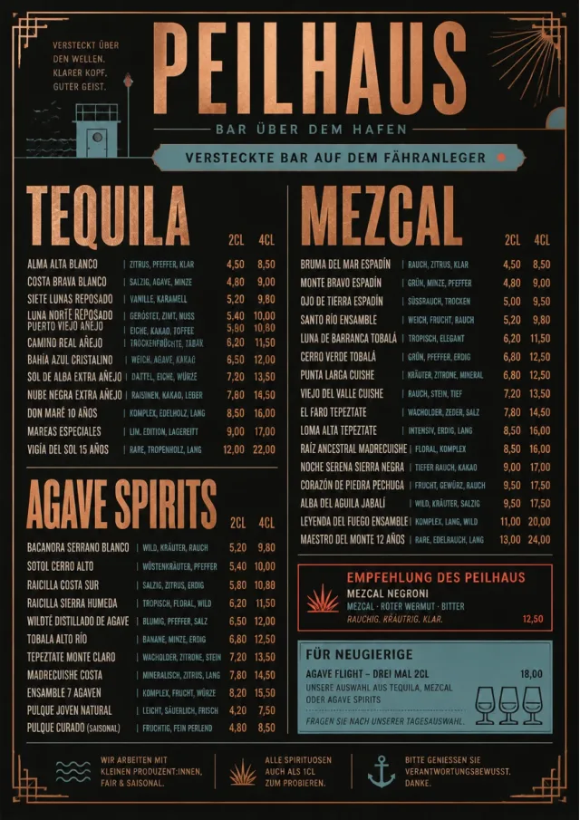 Speakeasy Spirits bar-menu menu template preview
