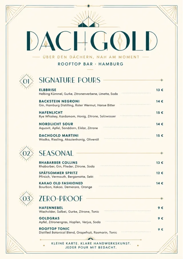 Boutique Pour Card bar-menu menu template preview