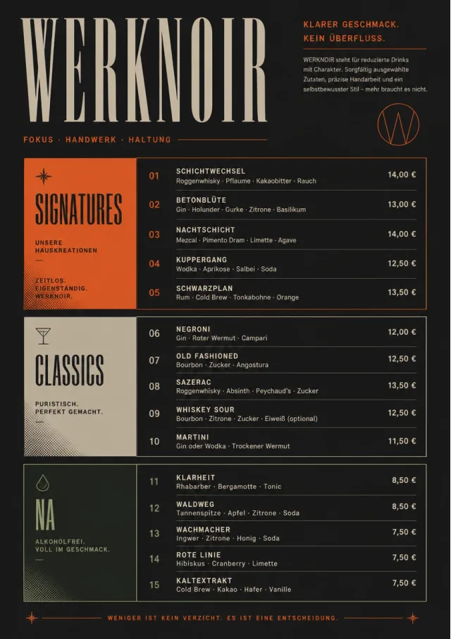 Mono Bar Minimal bar-menu menu template preview